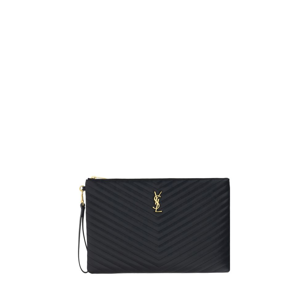 Saint Laurent Black Calf Leather Bos Taurus Accessories Saint Laurent