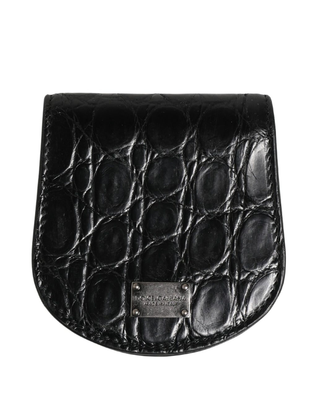 Dolce & Gabbana Black Exotic Skin Condom Case Holder Pocket Wallet - Eljoys Fashion 