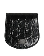 Dolce & Gabbana Black Exotic Skin Condom Case Holder Pocket Wallet - Eljoys Fashion 