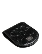 Dolce & Gabbana Black Exotic Skin Condom Case Holder Pocket Wallet - Eljoys Fashion 