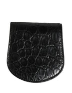 Dolce & Gabbana Black Exotic Skin Condom Case Holder Pocket Wallet - Eljoys Fashion 