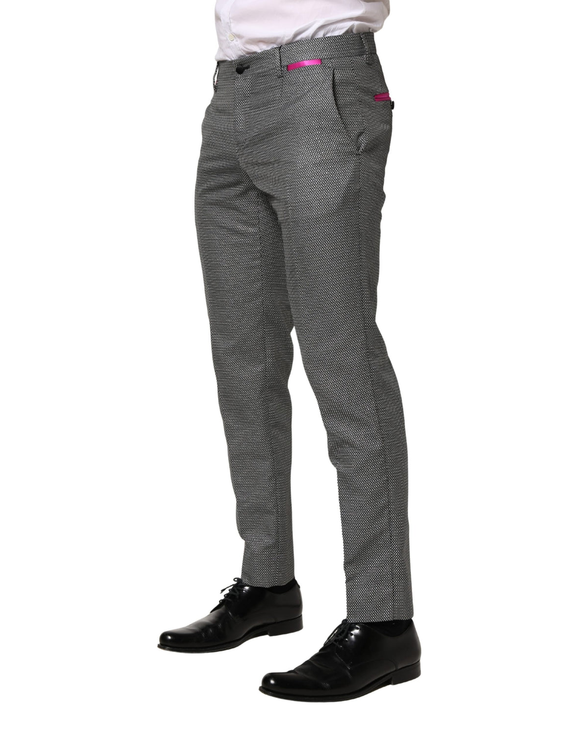 Dolce & Gabbana Gray Viscose Skinny Men Dress Trouser Pants - Eljoys Fashion 