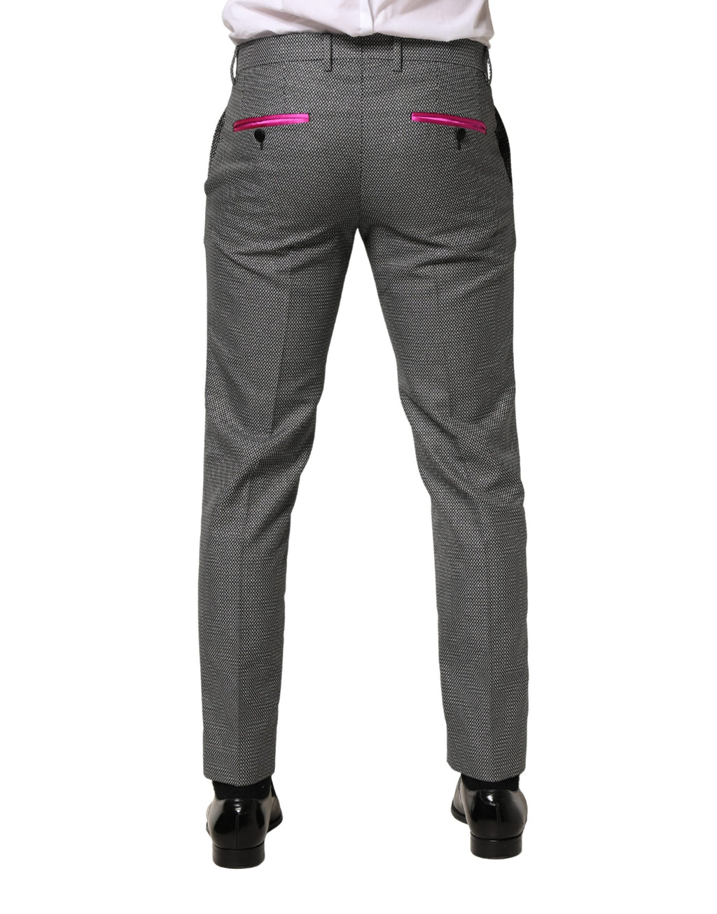 Dolce & Gabbana Gray Viscose Skinny Men Dress Trouser Pants - Eljoys Fashion 