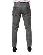 Dolce & Gabbana Gray Viscose Skinny Men Dress Trouser Pants - Eljoys Fashion 