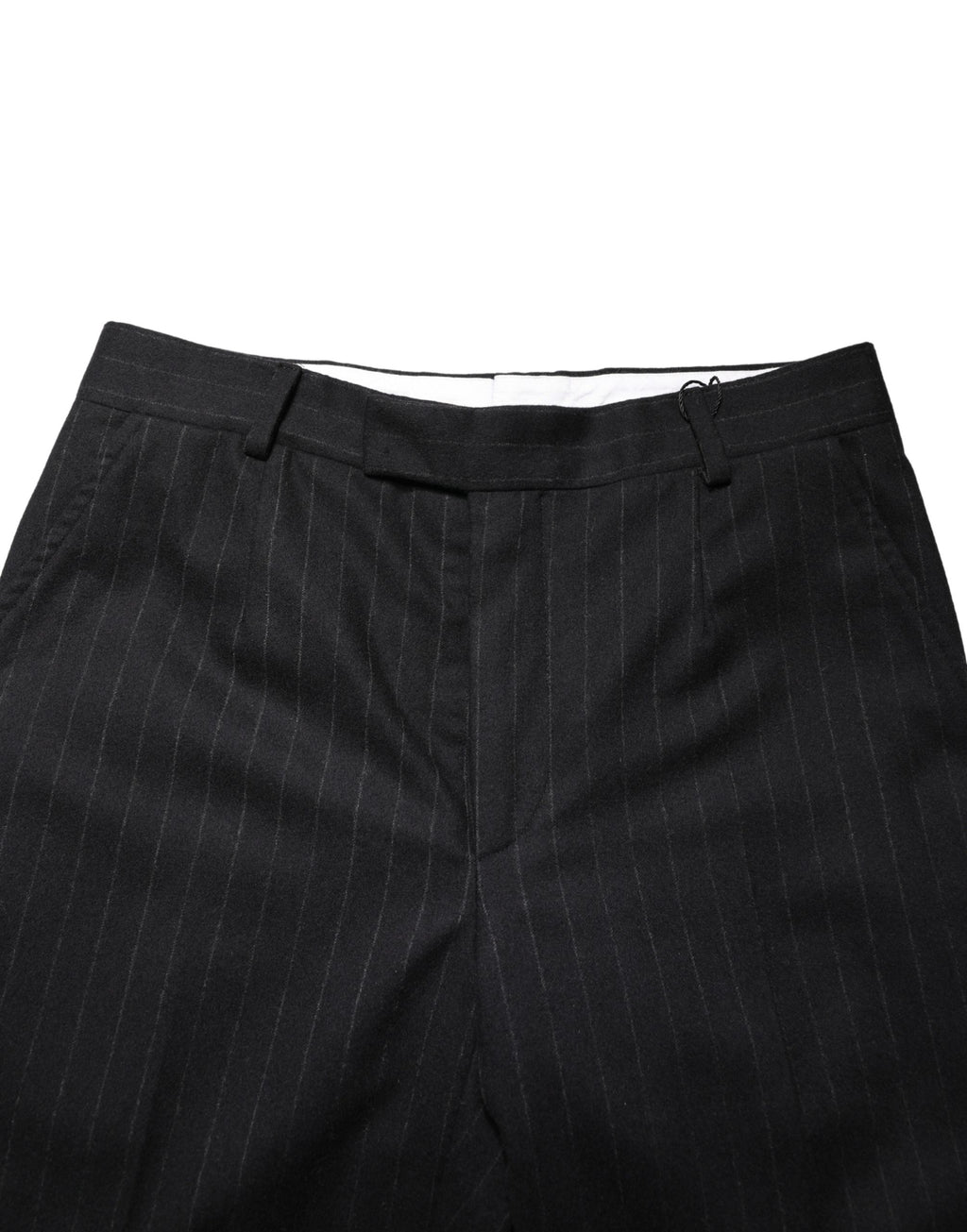 Dolce & Gabbana Black Stripes Wool Dress Formal Trouser Pants - Eljoys Fashion 