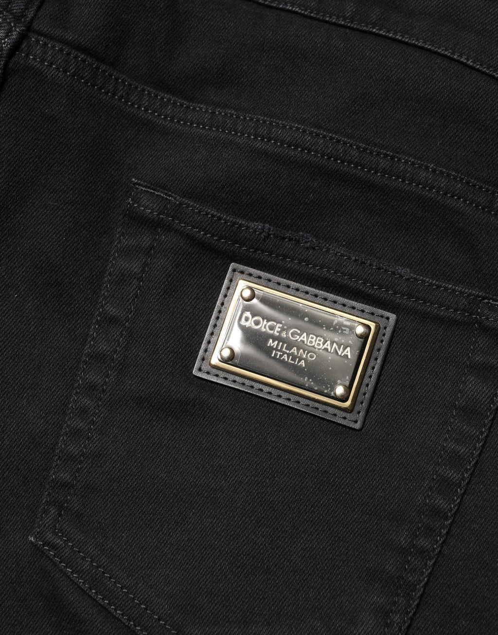 Dolce & Gabbana Black Tattered Skinny Cotton Denim Jeans - Eljoys Fashion 