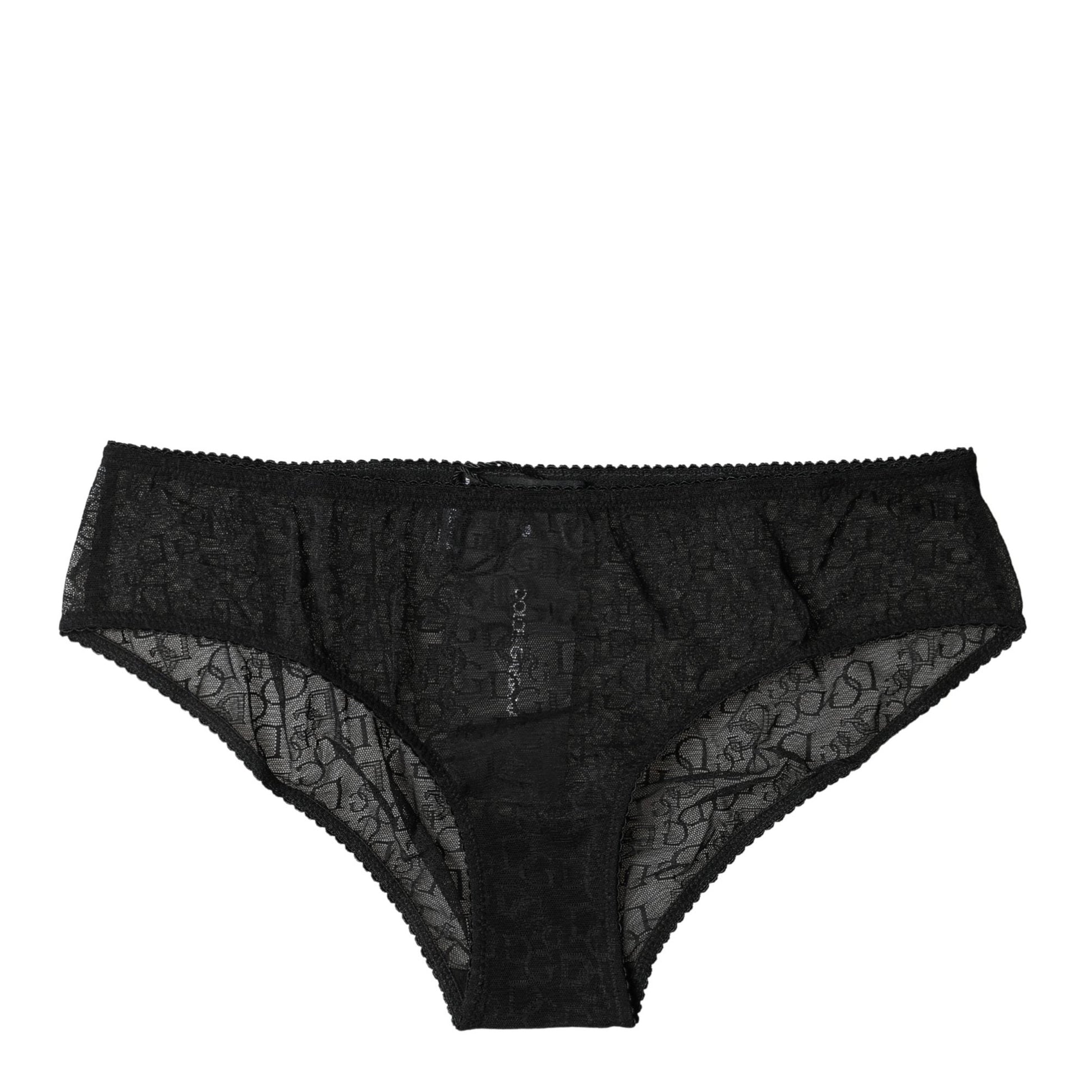 Dolce & Gabbana Black Nylon Stretch Mid Waist Brief Underwear