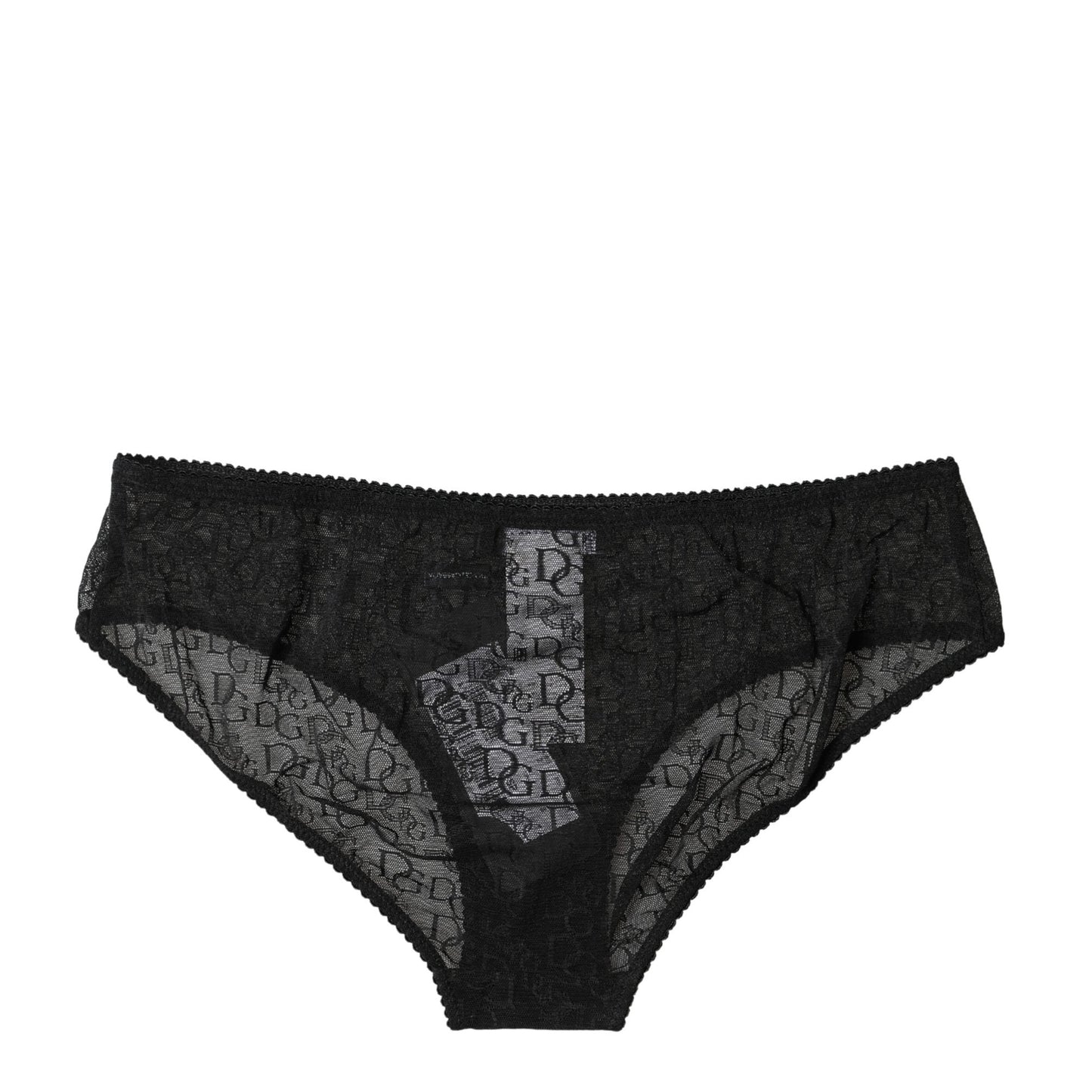 Dolce & Gabbana Black Nylon Stretch Mid Waist Brief Underwear