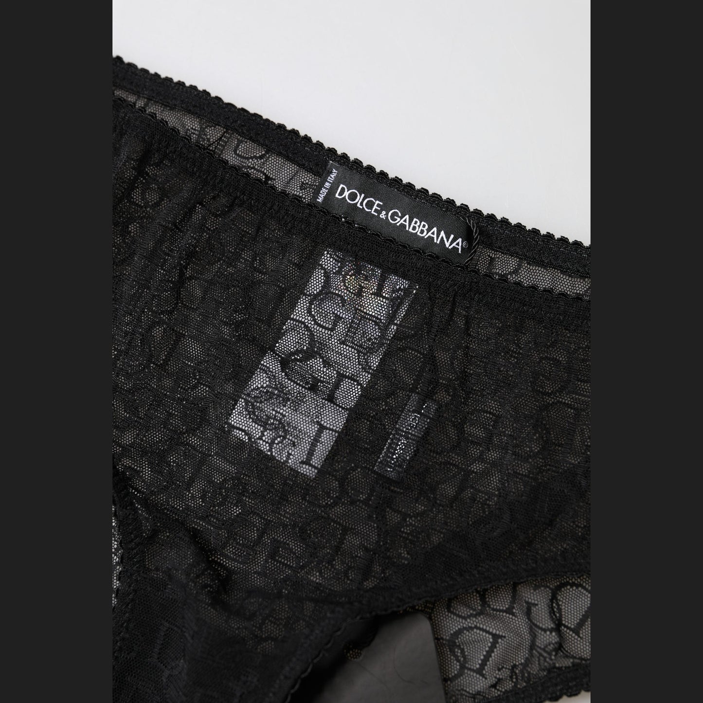 Dolce & Gabbana Black Nylon Stretch Mid Waist Brief Underwear
