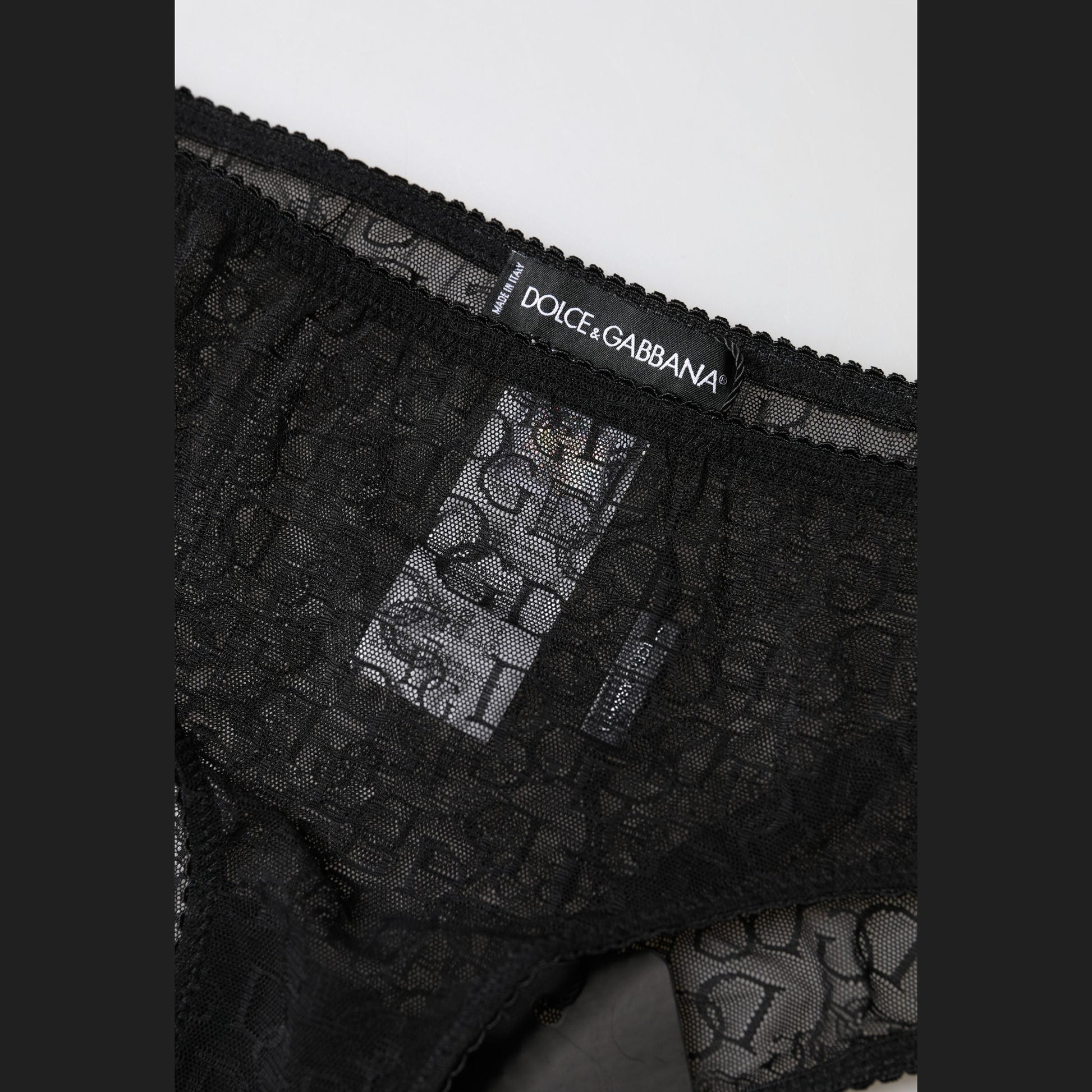Dolce & Gabbana Black Nylon Stretch Mid Waist Brief Underwear