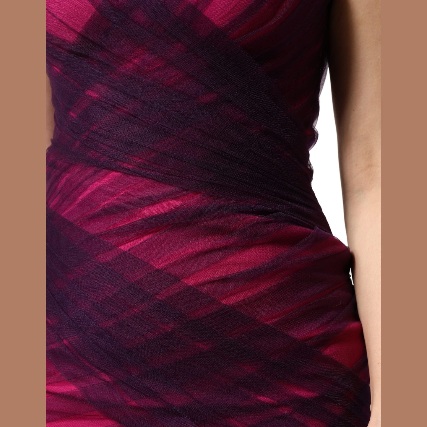 Dolce & Gabbana Pink Black Strapless Sheath Mermaid Dress