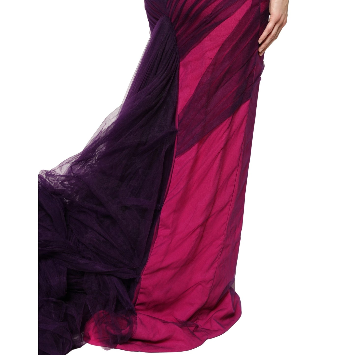 Dolce & Gabbana Pink Black Strapless Sheath Mermaid Dress