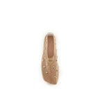 Chloé multicolor polyamide ballet flats with rounded toe and floral pattern, stylish and comfortable women's footwear.