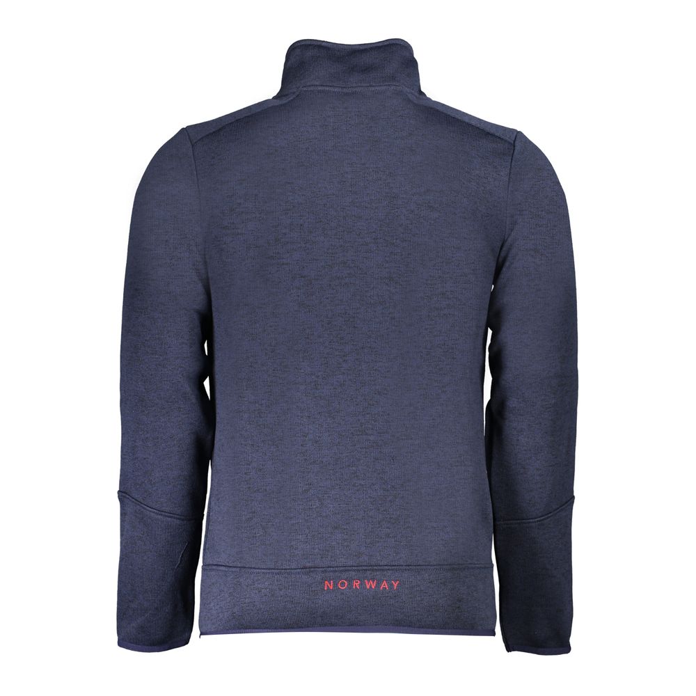Norway 1963 blue polyester men's sweatshirt with a crew neck and long sleeves, casual and comfortable fit.