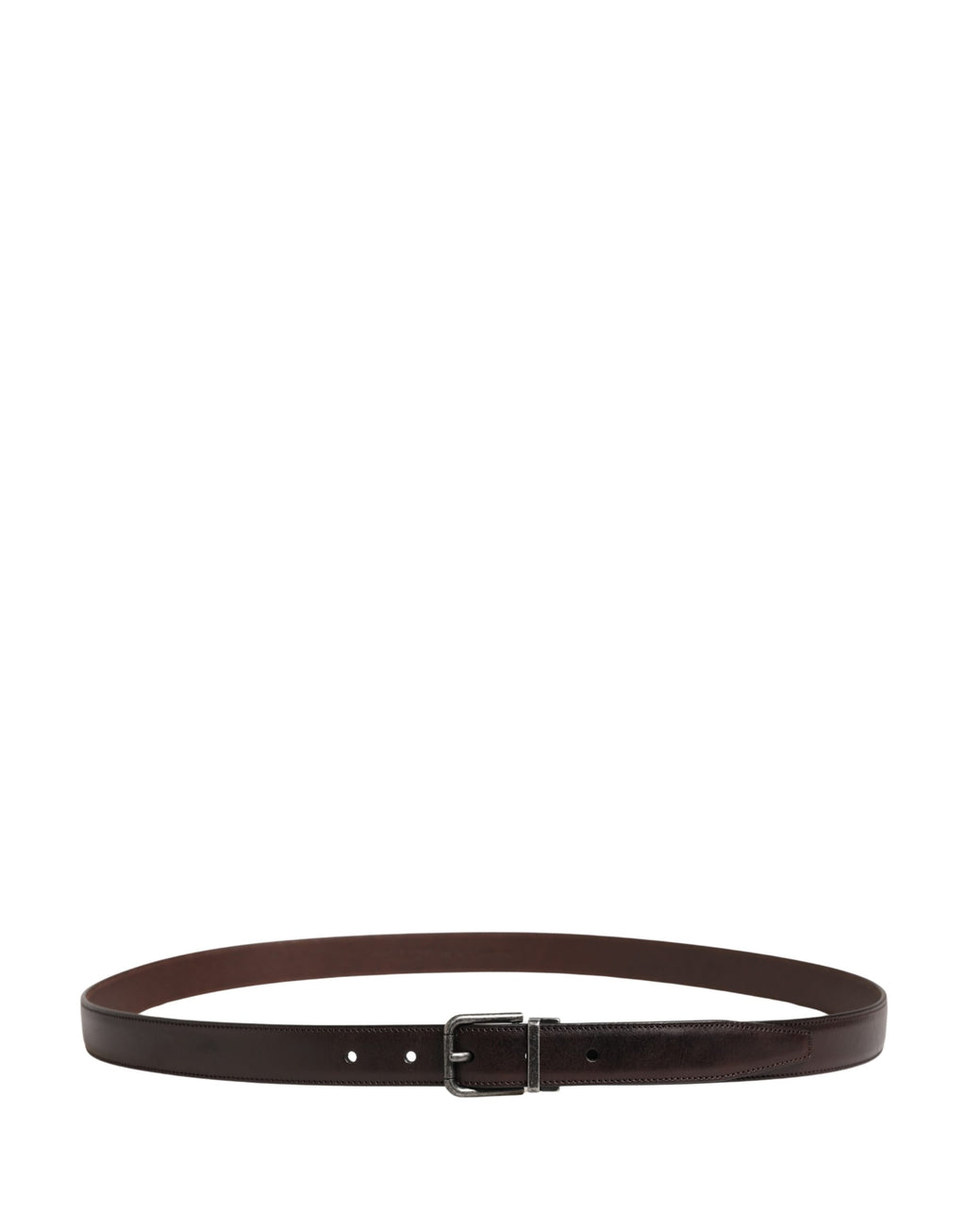 Dolce & Gabbana Men Brown Classic Leather Metal Buckle Belt Dolce & Gabbana