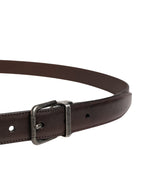 Dolce & Gabbana Men Brown Classic Leather Metal Buckle Belt Dolce & Gabbana