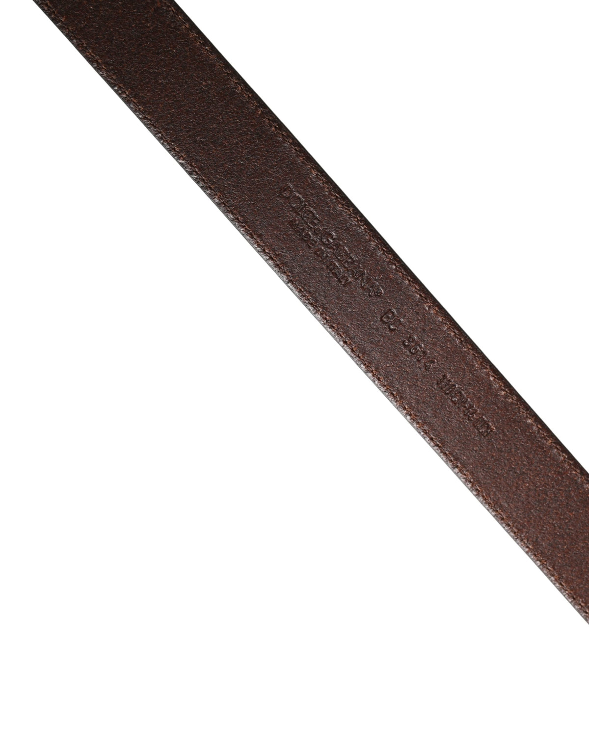 Dolce & Gabbana Men Brown Classic Leather Metal Buckle Belt Dolce & Gabbana