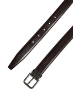 Dolce & Gabbana Men Brown Classic Leather Metal Buckle Belt Dolce & Gabbana