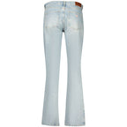Light blue Guess Jeans Azzurro cotton women’s jeans with classic five-pocket design and slim fit.