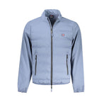 Norway 1963 Azzurro polyester men's jacket with a front zipper and collar, in light blue color.