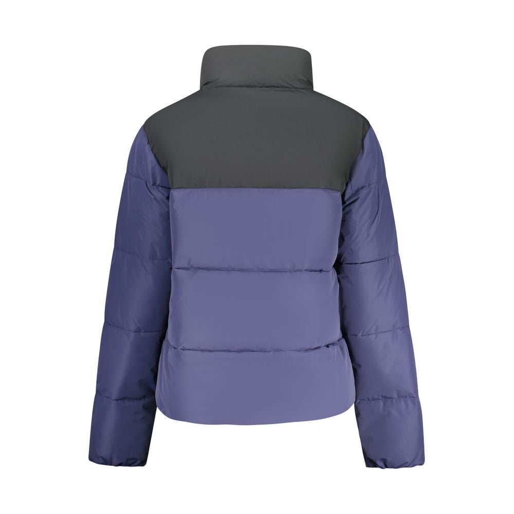 Norway 1963 women's blue polyester jacket showcasing a tailored fit and stylish collar detail.