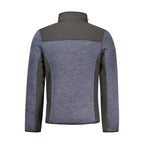 Norway 1963 men's blue polyester jacket with a front zipper and collar, displayed on a hanger.