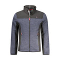 Norway 1963 men's blue polyester jacket with a classic fit, featuring a collar and front button closure.