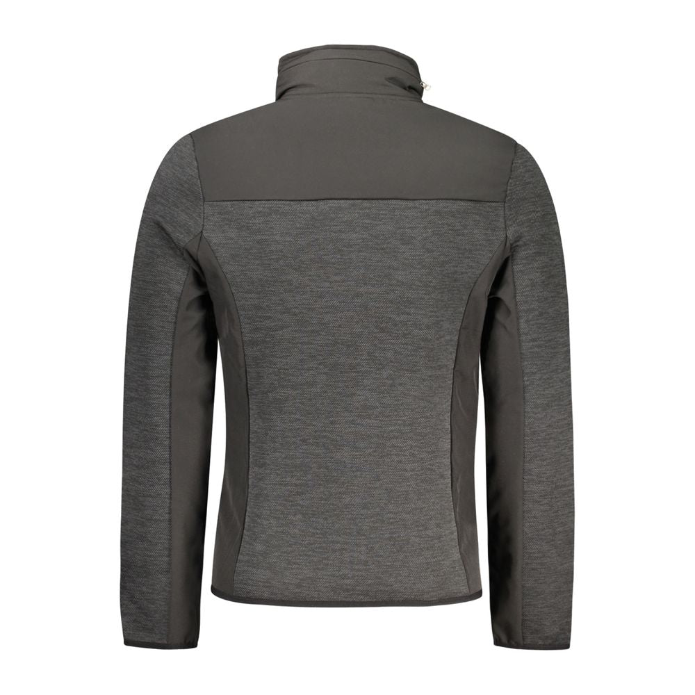 Norway 1963 black polyester men's jacket displayed on a hanger, showcasing a stylish, lightweight outerwear option.