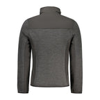 Norway 1963 black polyester men's jacket displayed on a hanger, showcasing a stylish, lightweight outerwear option.