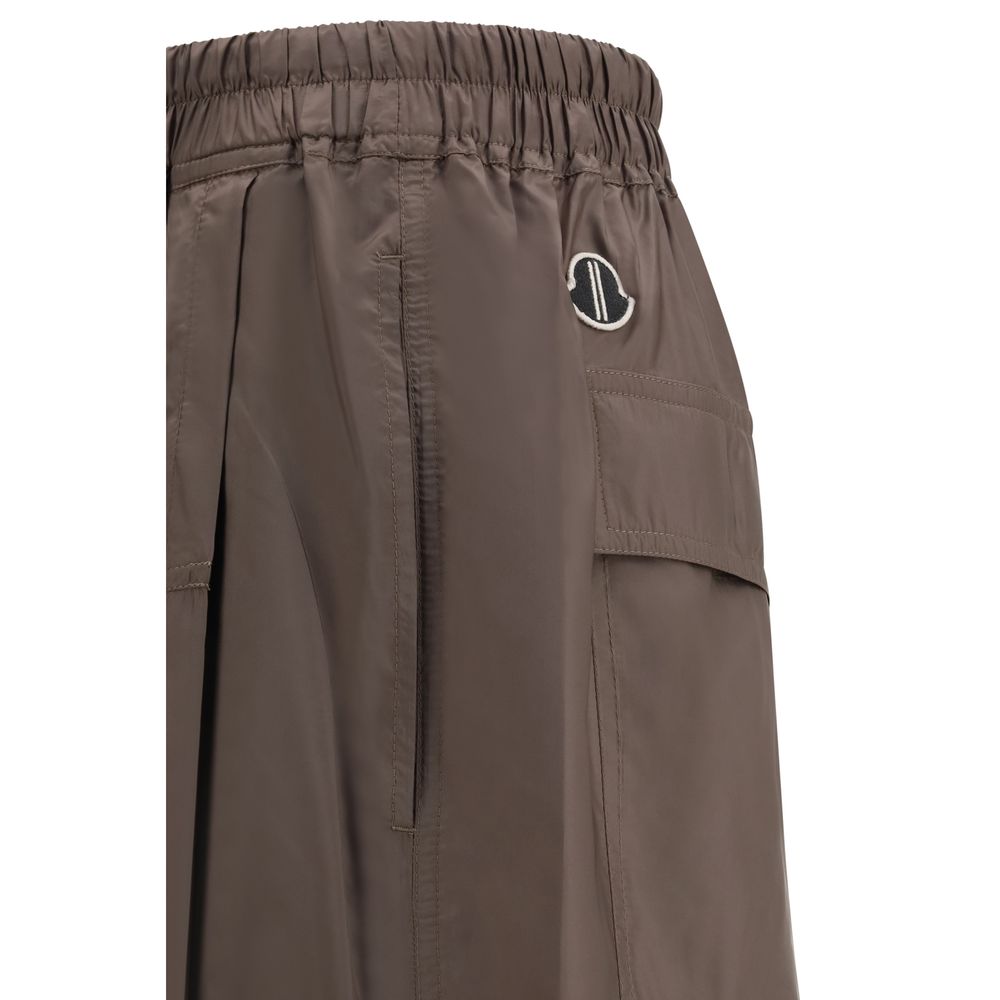 Moncler x Rick Owens Brown Polyester Bermuda Shorts - Eljoys Fashion 