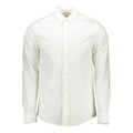 Calvin Klein Bianco Cotton Men Shirt Calvin Klein