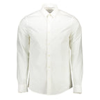 Calvin Klein Bianco Cotton Men Shirt Calvin Klein
