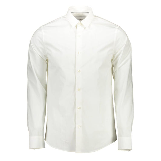 Calvin Klein Bianco Cotton Men Shirt Calvin Klein