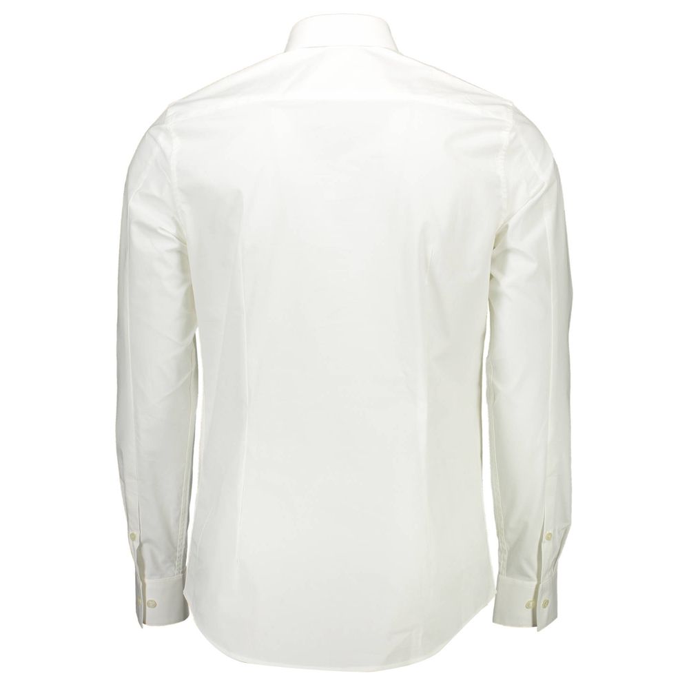 Calvin Klein Bianco Cotton Men Shirt Calvin Klein