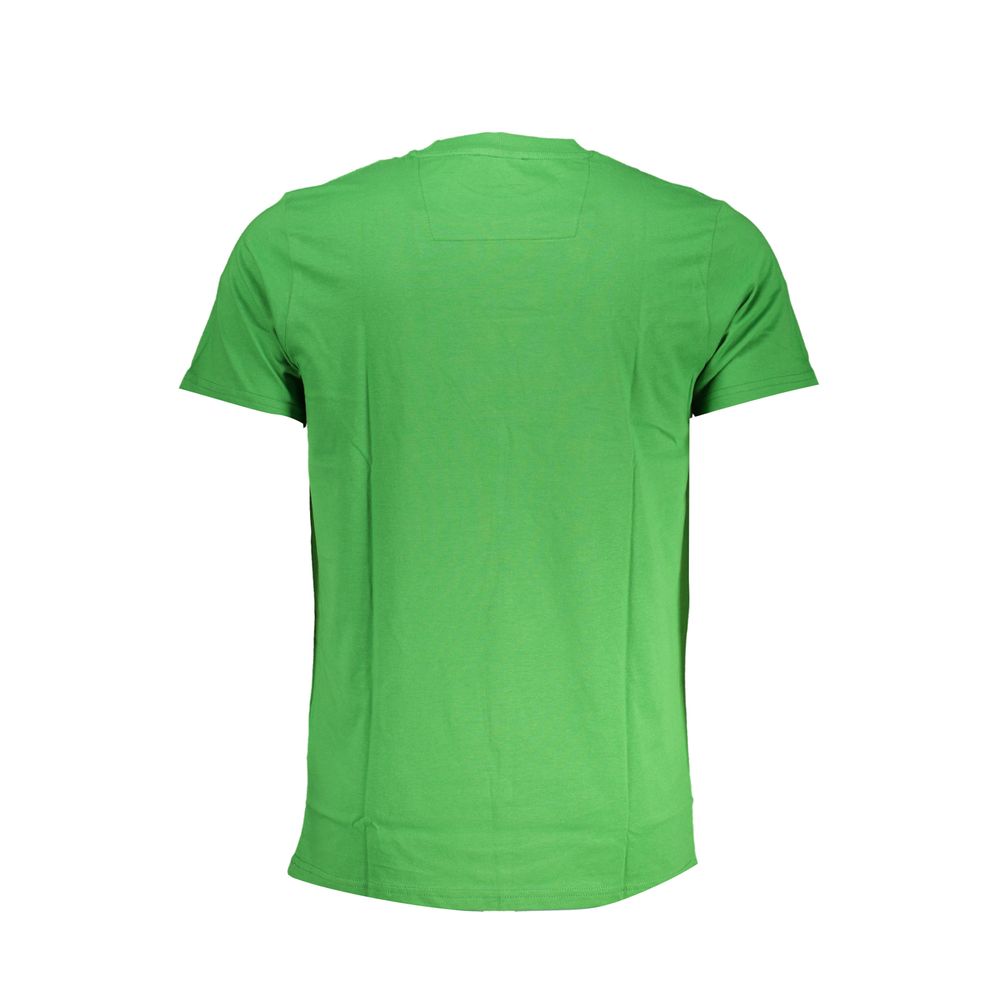 Cavalli Class Verde cotton men's T-shirt with a classic fit and short sleeves, featuring the brand logo on the front.