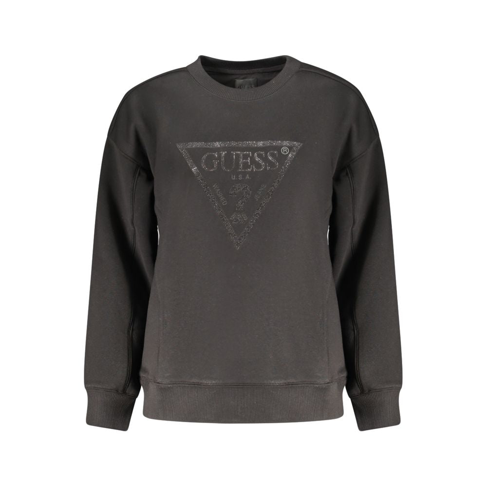 Guess Jeans Black Cotton Women Sweatshirt Guess Jeans