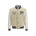 Off-White Beige Wool Oves Aries Bomber Off-White