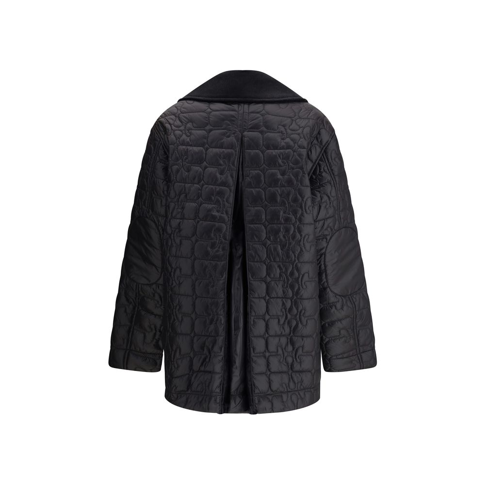 Ganni Gray Nylon Coat Ganni