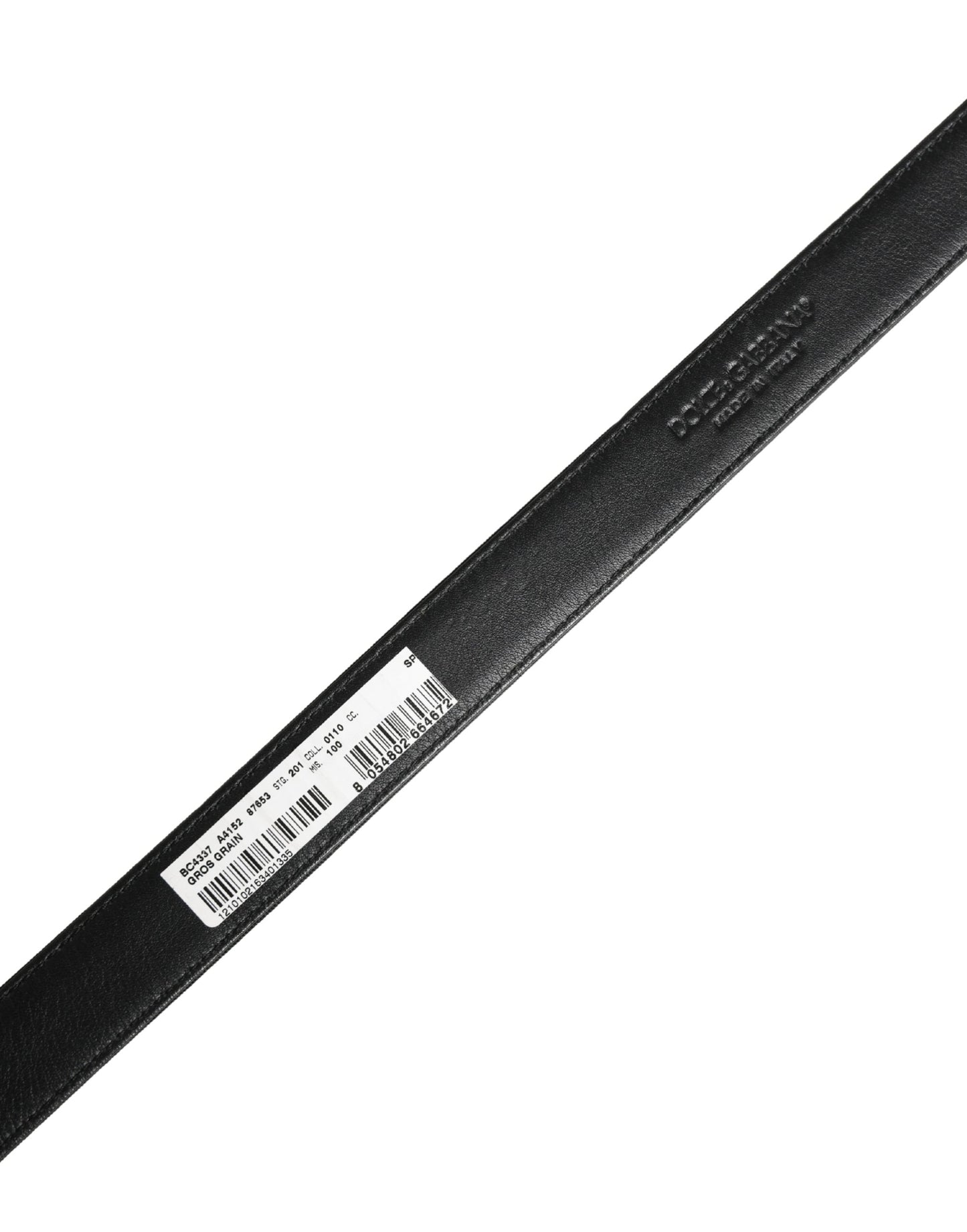Dolce & Gabbana Men Black Viscose Leather Metal Buckle Belt Dolce & Gabbana
