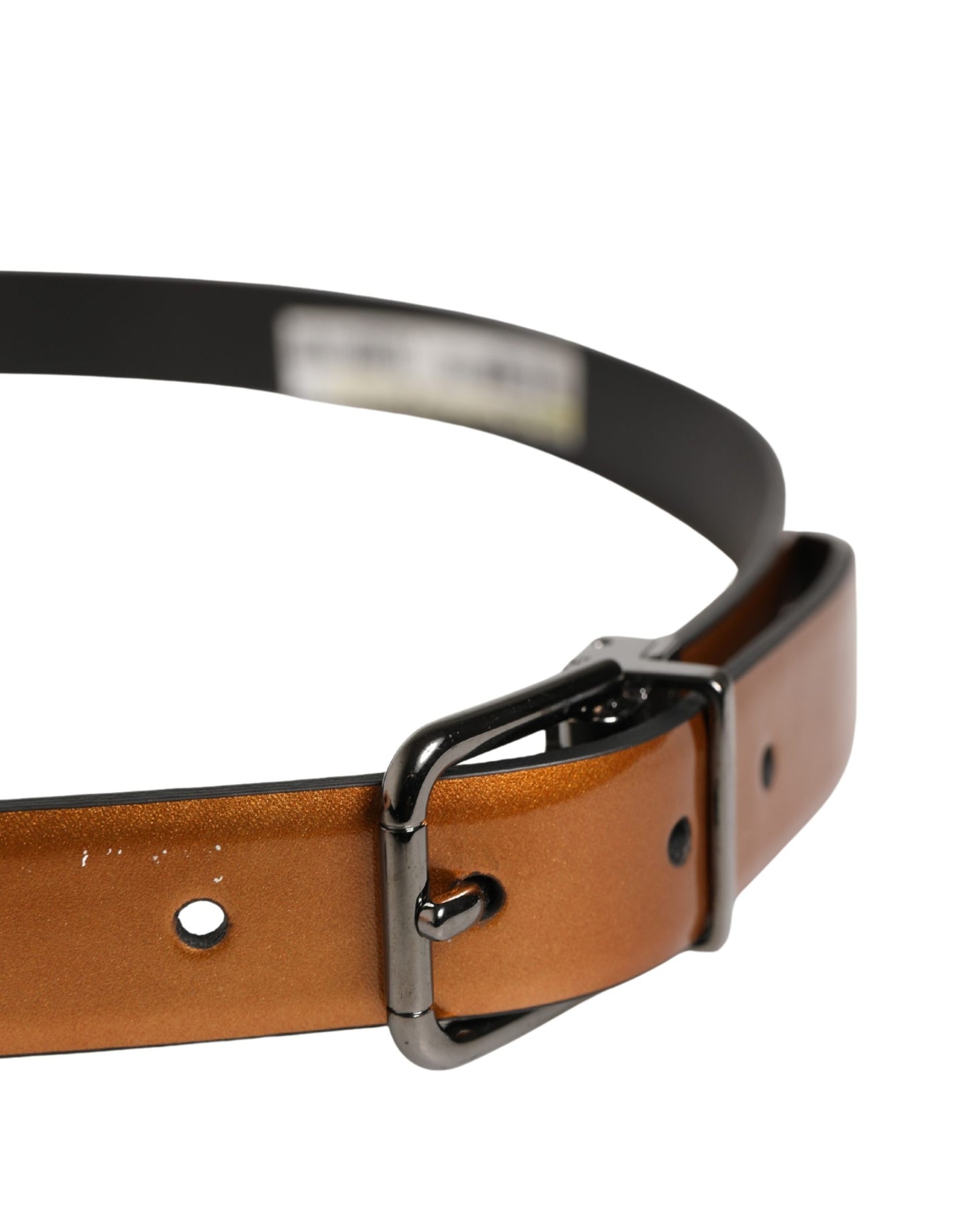Dolce & Gabbana Men Brown Classic Leather Metal Buckle Belt Dolce & Gabbana