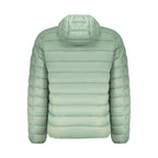Norway 1963 green polyamide men's jacket displayed on a hanger, featuring a sleek design and durable fabric.
