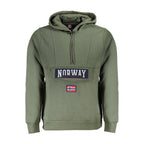 Norway 1963 Verde cotton men's sweatshirt with crew neck and long sleeves, featuring a casual, comfortable fit.