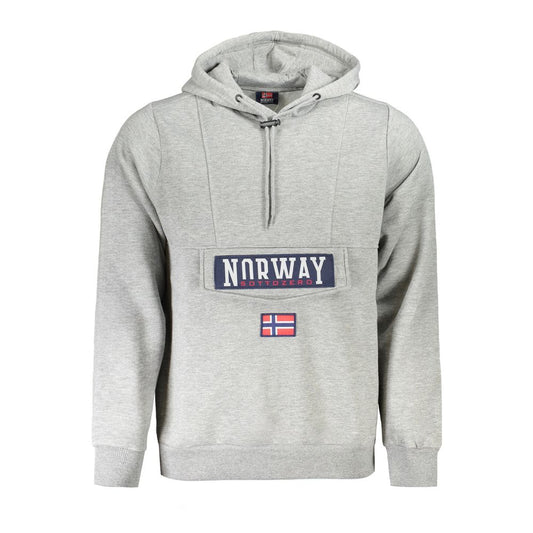 Norway 1963 Grigio Cotton Male Sweatshirt with Hood Norway 1963