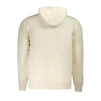 Norway 1963 beige cotton men's sweatshirt hoodie with a relaxed fit and drawstring hood, casual and comfortable for everyday wear.