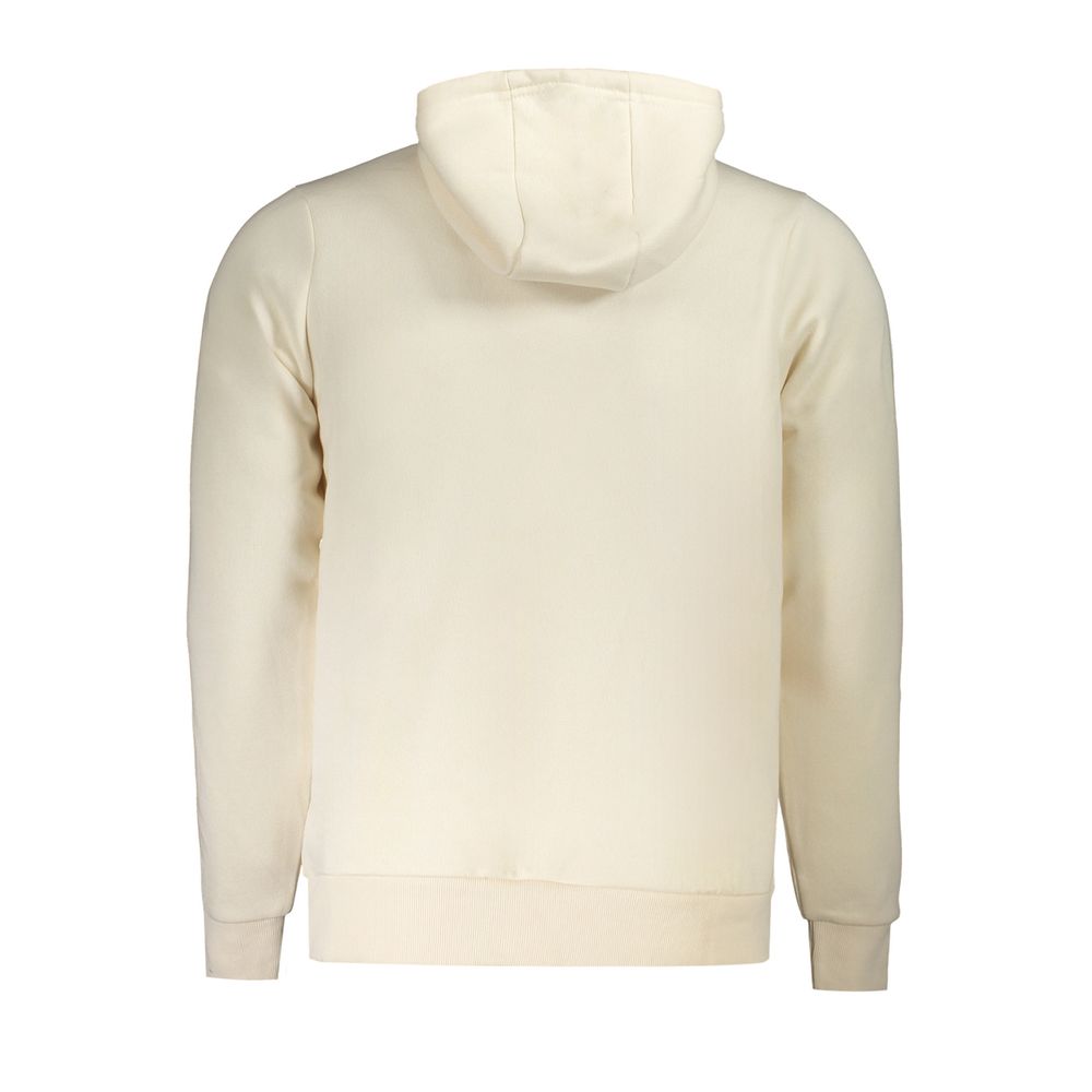 Norway 1963 beige cotton men's sweatshirt hoodie with a relaxed fit and drawstring hood, casual and comfortable for everyday wear.