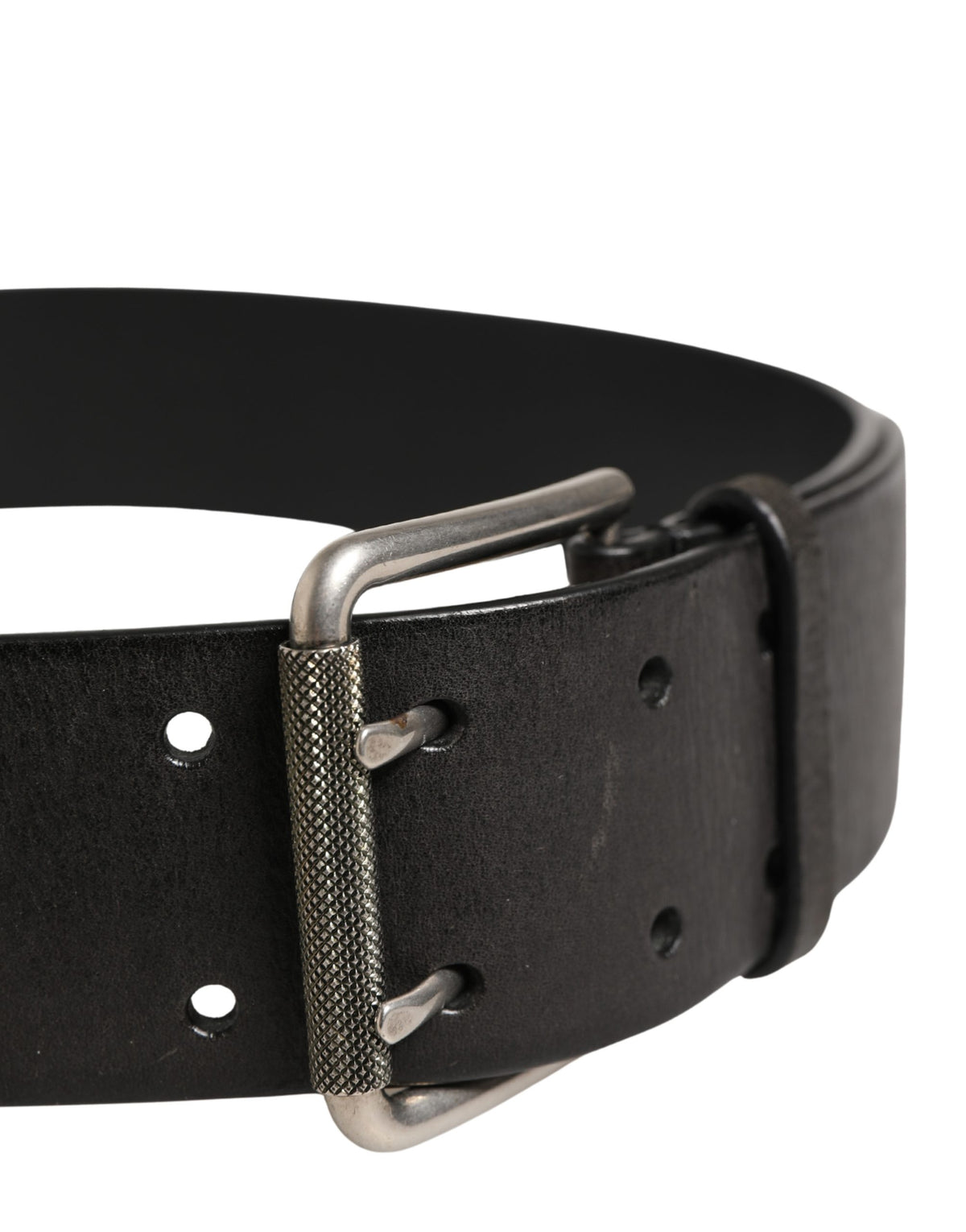 Dolce & Gabbana Men Black Classic Leather Metal Buckle Belt - Eljoys Fashion 