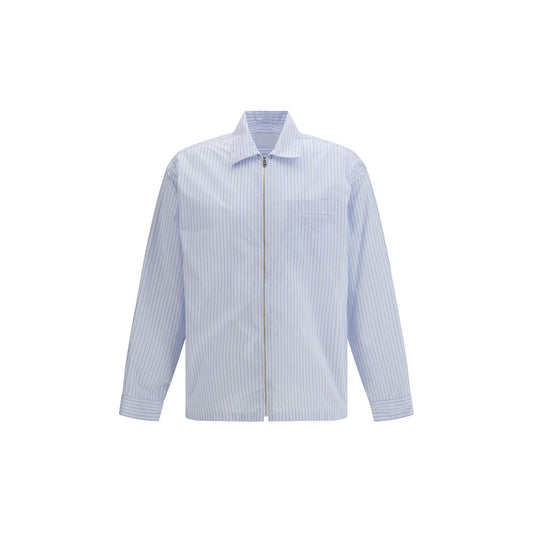 Prada Blue Polyamide Pattern Shirt Prada