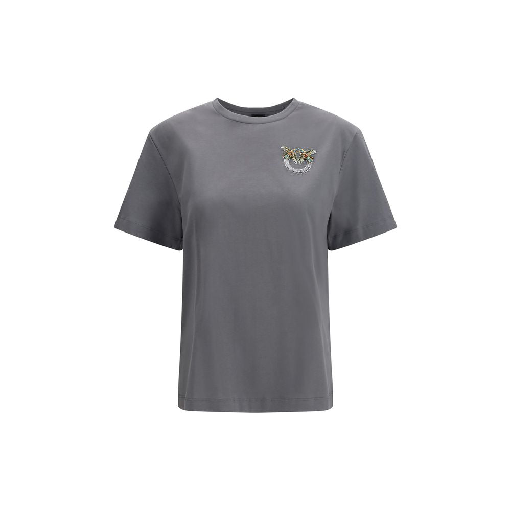 PINKO Gray Cotton T-Shirt PINKO