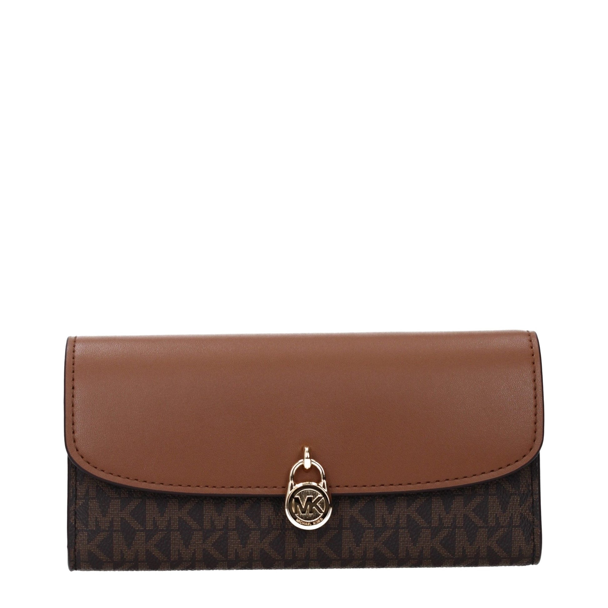 Michael Kors Brown Fabric Wallet Michael Kors