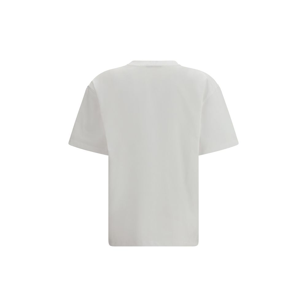Ganni White Cotton T-Shirt Ganni